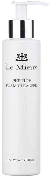 Le Mieux peptide foam cleanser bottle front for hydrated, radiant skin.