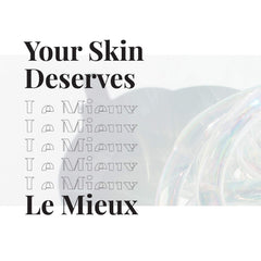Le Mieux daily-use cleanser in routine shot invites skincare ritual.