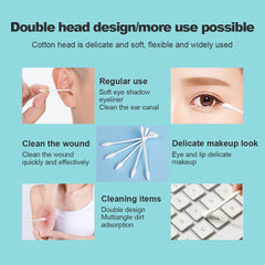 Le Miju pointed-tip cotton swabs for targeted makeup application and detail work