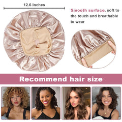 LEADUWAY purple satin bonnet supports tangle-free mornings for delicate hair