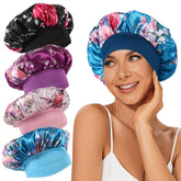 Bonnet LEADUWAY de seda para dormir en negro protege el cabello durante la noche