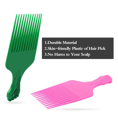 LEADUWAY pink fist pick supports afro styles with gentle scalp care