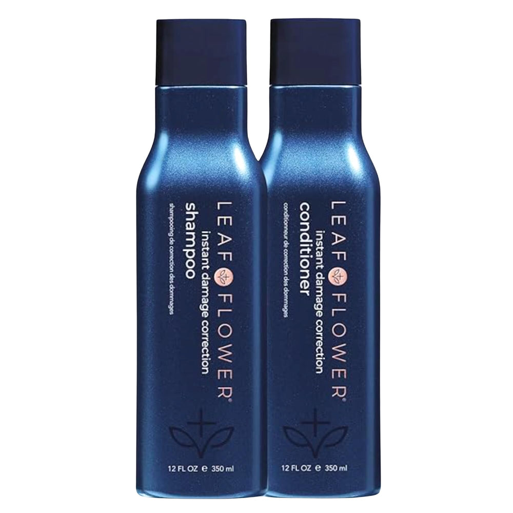Leaf & Flower shampoo bottle front with botanical cleansing benefits
