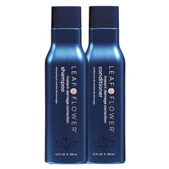 Leaf & Flower shampoo bottle front with botanical cleansing benefits