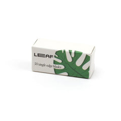Leaf Shave platinum-coated blades close-up for smooth, consistent shaves across multiple uses.