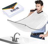 Leaflai beard bib apron with suction cups for mess-free grooming.