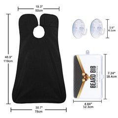 Leaflai beard bib apron with three suction cups secured to mirror