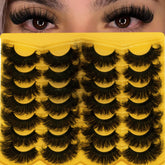 Leafmoon mink lashes fluffy 20mm cat-eye for dramatic yet natural look.