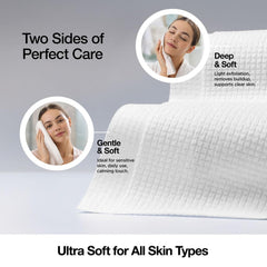 Lebogner face towels extra-large 10x12 coverage for full facial cleansing.