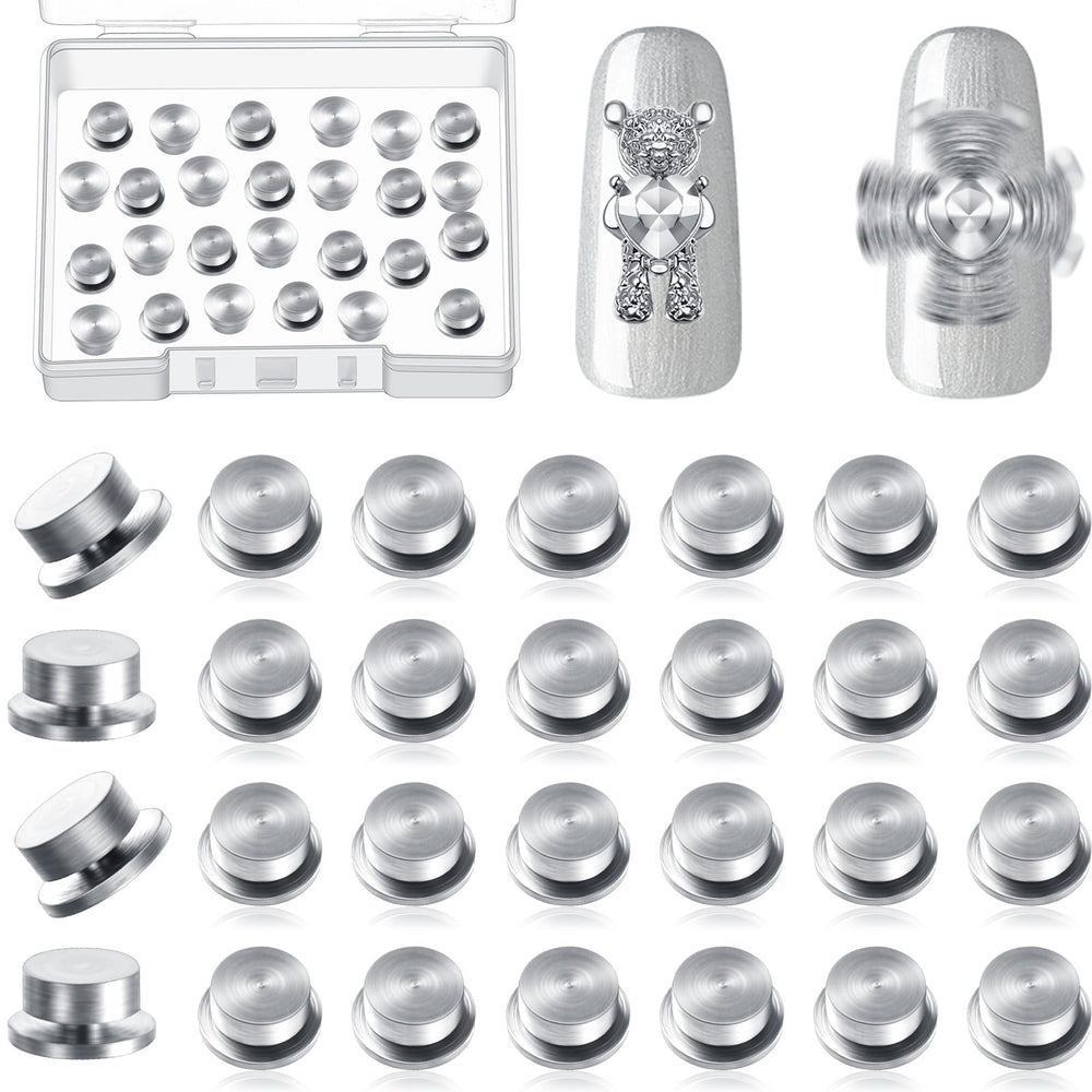 Leelosp spinning nail charms package with 30 pieces for varied manicures