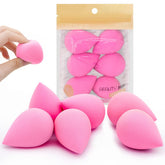 Leeshine 6-pcs makeup blender sponges set shown front view for seamless foundation blending.