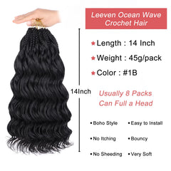Leeven crochet braids worn in daily style for a chic Boho look.