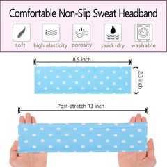 Leeven polka-dot headband non-slip-design keeps hair in place.