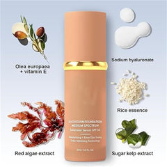 Legacera lightweight hydrating foundation keeps skin moisturized throughout the day