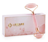 LeiCare Jade Roller for the forehead with rose quartz for a smooth touch and lift