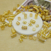 LEILEIXI aros para trenzas oro, 100 piezas, decoración versátil para peinados.
