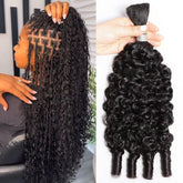 Lemoda Burmese curly braiding hair 20 inch for knotless braids.