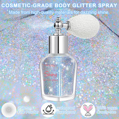 LemonSac Glint-Rainbow body highlighter on arms delivers multidimensional shimmer.
