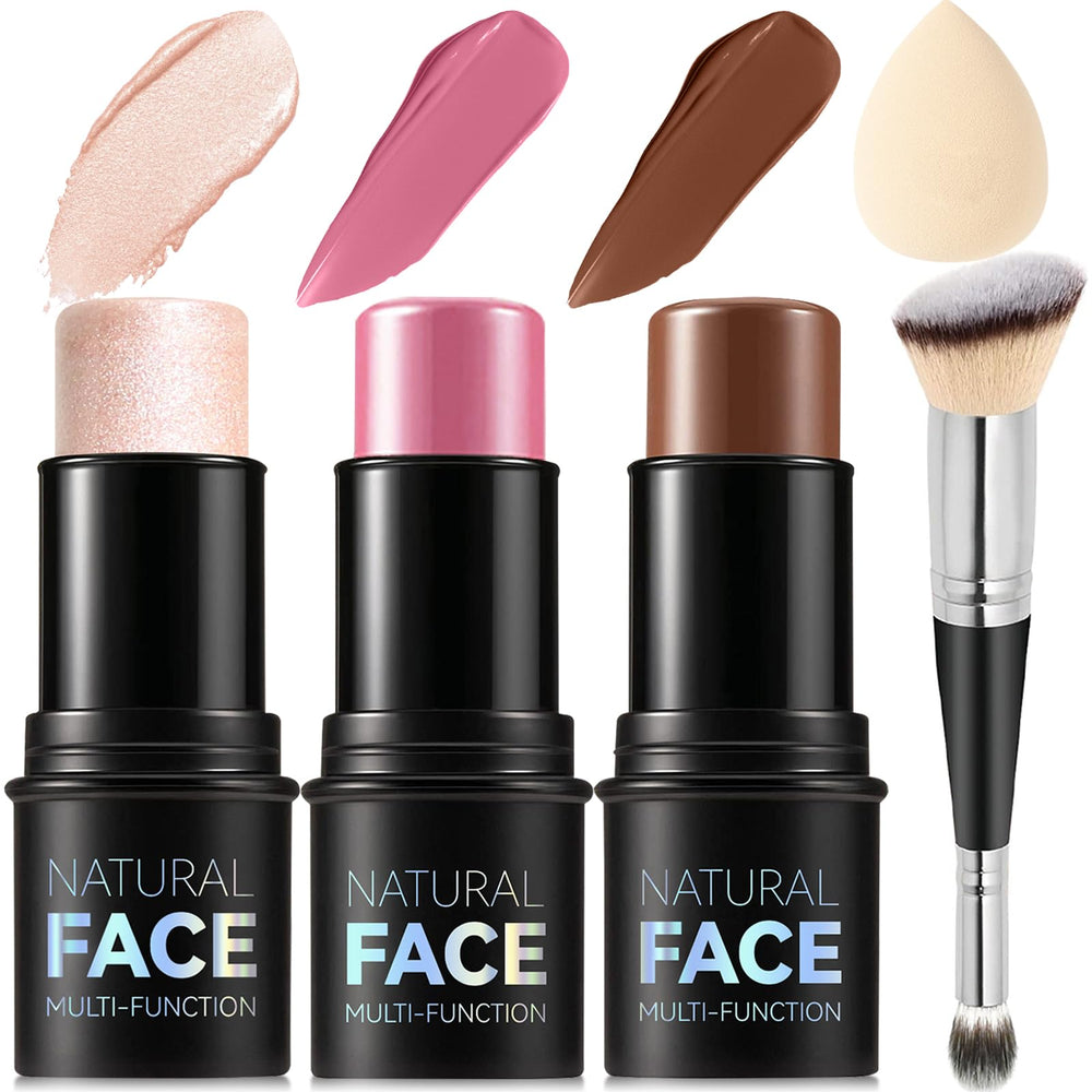 LemonSac 3Pcs contour kit swatches show light to medium shades for natural sculpting.