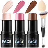 LemonSac 3Pcs contour kit swatches show light to medium shades for natural sculpting.