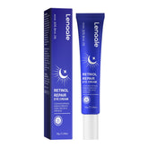 Lenaale Retinol Eye Cream tube closeup for nightly eye care.