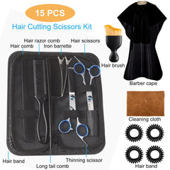 Lengnoyp thinning scissors add texture and bulk removal.