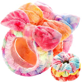 LEOBRO Spa Headband for washing face keeps hair dry with absorbent microfiber
