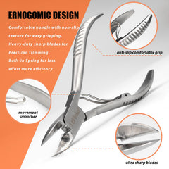 LePinko 25-degree blade follows nail curvature for smooth, accurate trims