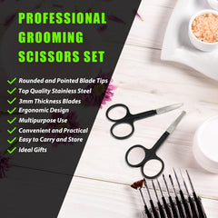 LePinko curved safety-tip clippers prevent skin nicks during detailed grooming
