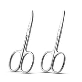 LePinko facial hair small grooming scissors with cover for safe two-piece travel use