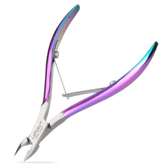 LePinko professional cuticle trimmer kit with rainbow color for precise nail care at home.
