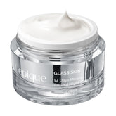 Lepique Retinol Night Cream bottle on nightstand promotes overnight firming and hydration.