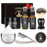 LEPONIX mens shaving kit straight razor for a close, comfortable shave