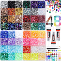 LERBOU cristales plano 3mm en 48 colores para proyectos brillantes