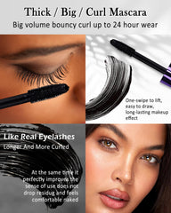 Lestpola mascara swatch on skin showcasing rich burgundy color payoff