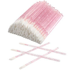 LetBeHa Crystalip disposable lip applicators in pink packaging for hygienic lip color application.