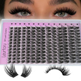 Leurforu wispy lash clusters with soft band for natural daily volume.