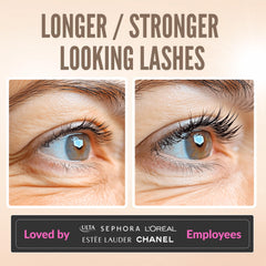 LeVaye Show Lash Serum being applied along lash line for daily use