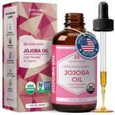 Leven Rose Aceite de Jojoba: botella-vertido, hidratación suave para piel y cabello.