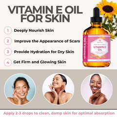 Aceite de Vitamina E de Leven Rose, textura sedosa para hidratación profunda.