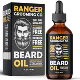 Leven Rose Ranger Unscented Beard Oil bottle pour: quick absorption and conditioning