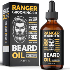 Leven Rose Ranger Unscented Beard Oil bottle pour: quick absorption and conditioning