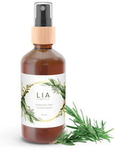 Lia Organics romero y agua en atomizador para cuero cabelludo