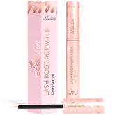 Liaison Lash Growth Serum bottle closeup highlighting peptide-rich formula for longer, healthier lashes.