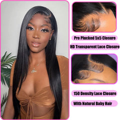 Liangya Hair 5x5 transparent lace shows invisible lace for clean partings
