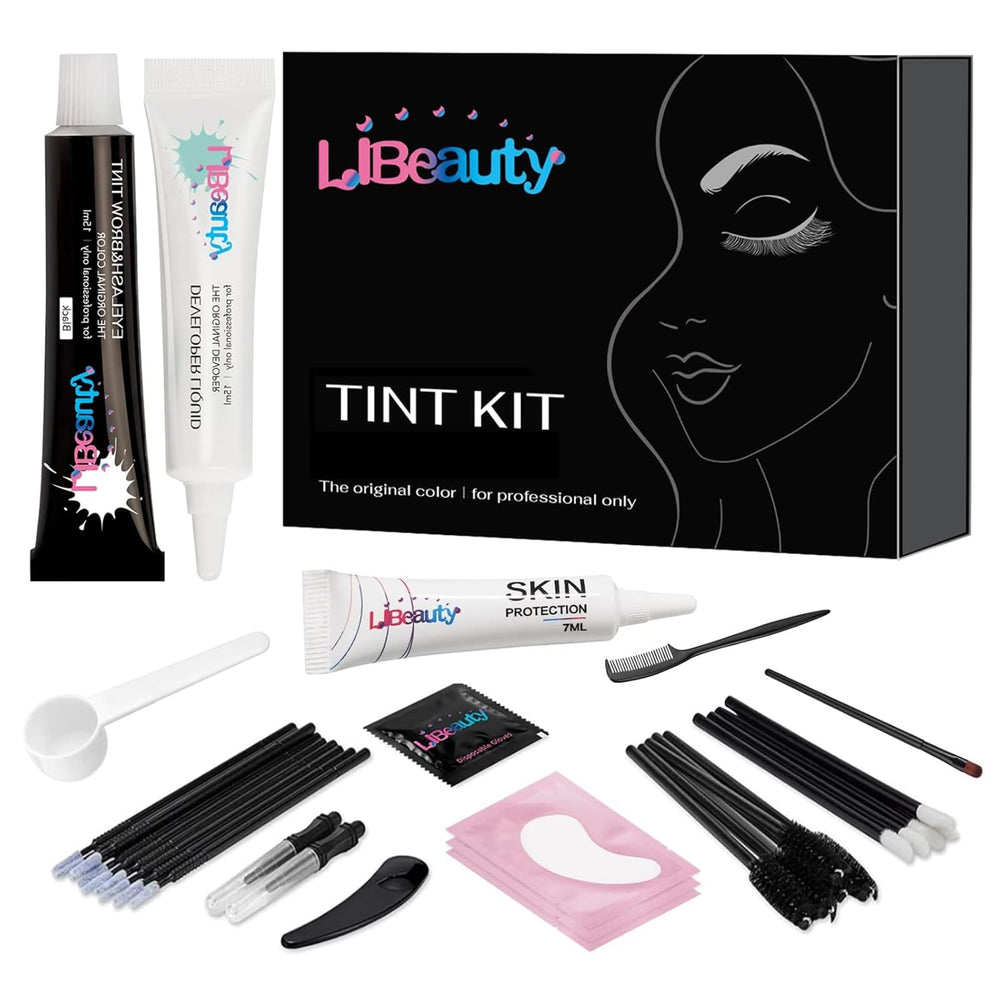 Libeauty kit coloracion pestañas negras ofrece definición rápida para un look natural cada mañana.