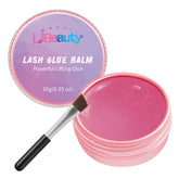 Libeauty Lash Lift Glue Balm in red strawberry tube with vibrant packaging for secure lash lift.