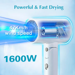 Licoseam Hair Dryer 1600W delivers fast-drying airflow for busy mornings.