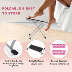 LiDiVi Foot Rest dimensions 11.02 by 4.33 inches for compact vanity use.