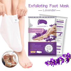 Liefiet mascarilla exfoliante para pies lavanda en uso, experiencia de confort y cuidado.